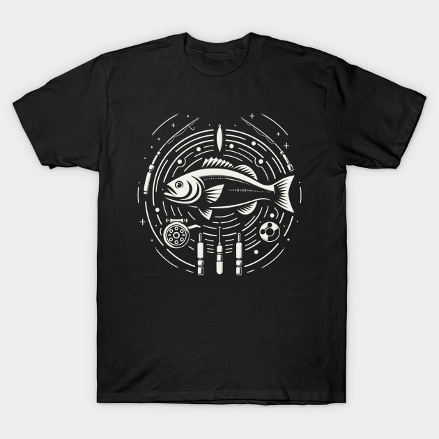 Angler's Pride Unique Catch Art T-Shirt by Xeire